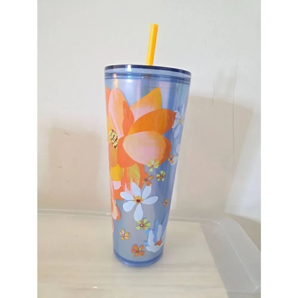 STARBUCKS Spring 2024 Dichroic Magnolias & Flowers 24 Oz Venti Cold Cup Tumbler
